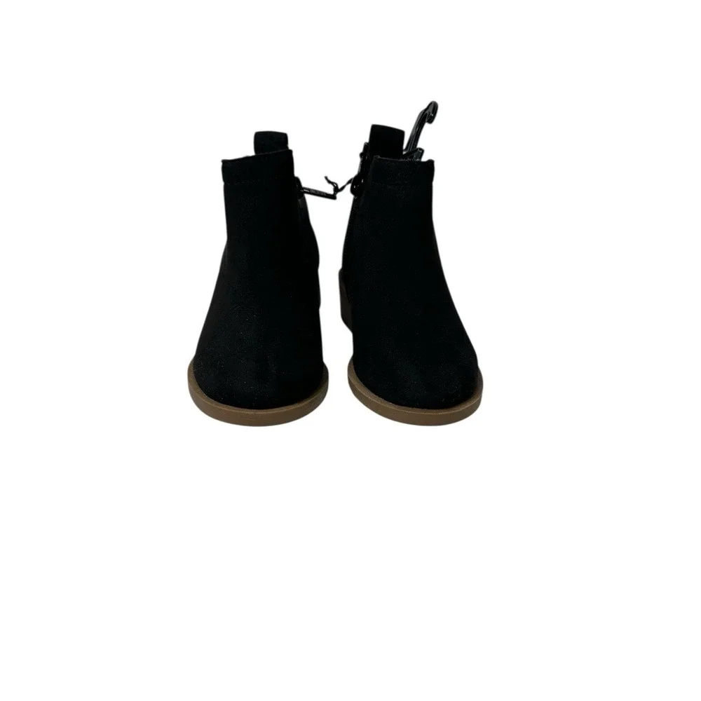 wonder nation toddler girls ankle‎ boots zips on side black size 7